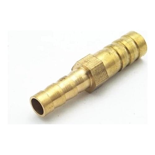 4mm 5mm 6mm 8mm 10mm 12mm 14mm 16mm 18mm 20mm 2 Way Straight Hose Barb Brass Pipe Fitting Reducer Coupler Connector
