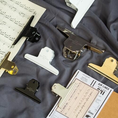 Retro Silver Gold Metal 3 Size Paper Clips Binder Clip For Photo Message Ticket File Office School Supplies Stationery sl2572