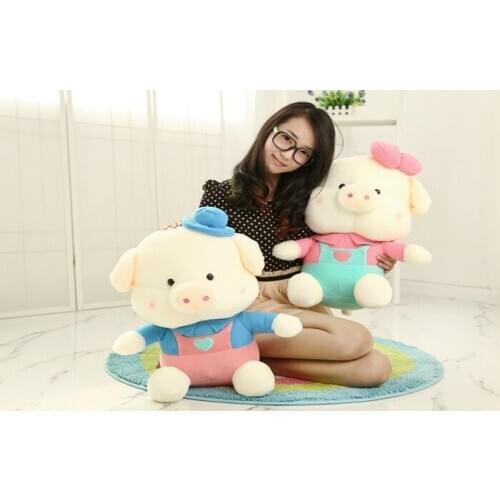 Stuffed plush toy, loves couple pig soft throw pillow proposal gift Christmas gift h235