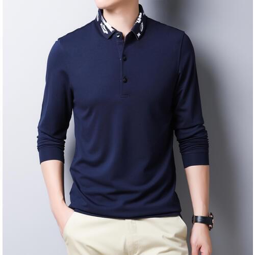 New arrival spring & autumn mens fashion solid colors slim polo shirt cotton business casual polo shirts for man long sleeve