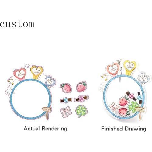 Personalized Printed Acrylic Candy Shaking Charms,Customized Cartoon Anime Moving Funny Shake Keychain with Plastic Pendant