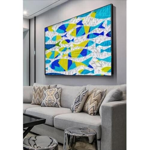 Custom photo wallpapers for walls 3 d murals wallpapers European decorative cartoon fish hotel background wall painting