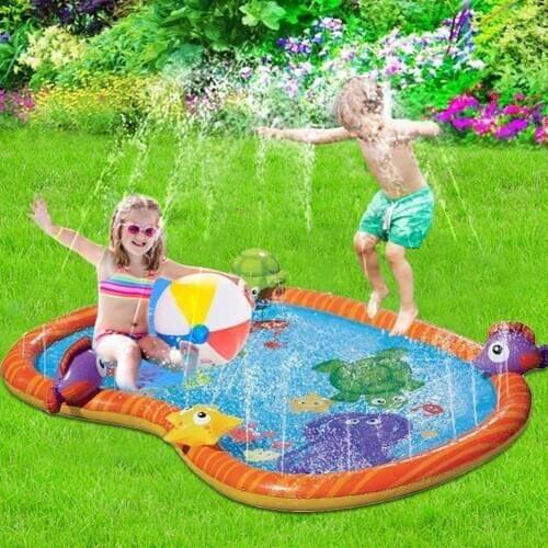 Water Sprinkler Pool Kids Sprinkler Splash Pad Wading Pool For Learning Children Sprinkler Water Toy Outdoor Water Fun Dropship