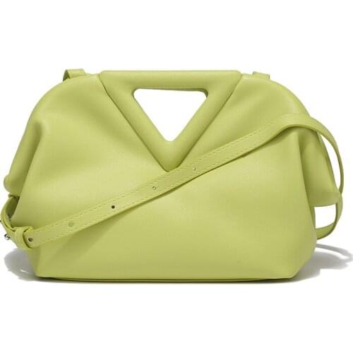 Luxury Brand Handbag Inverted Triangle Handle Leather Clutches Purses Crossbody Bags For Women Fashion Shoulder Bag Lady Satchel