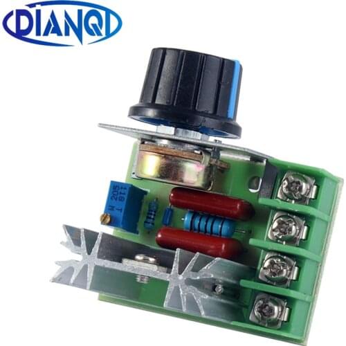 1Pcs 2000W SCR Power Supply Voltage Regulator 2000W Voltage StabilizerAdjustable Speed Controller AC 220V Motor Speed Controller