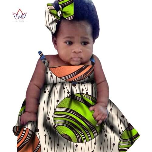 New African Dresses Baby Girl Headwrap Turban African Ethnic Geo Batik Print Head Wrap Headband Bow Trendy Girl Fashion WYD20