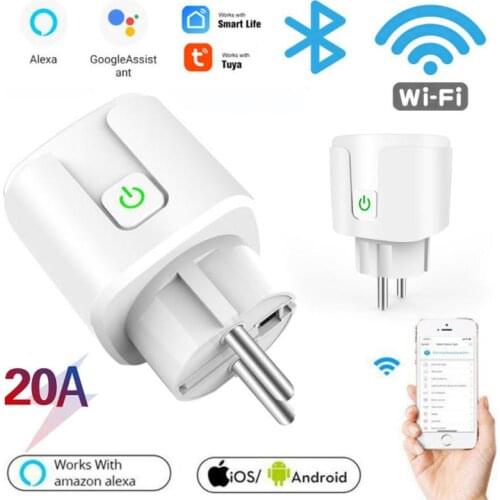 1-5pcs Smart WiFi Socket EU Plug For HomeKit 16A Remote Voice Control Socket Outlet Work With Alexa Google Home Tuya
