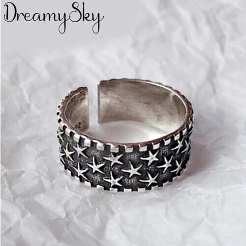 Vintage Punk Star Rings for Women Men Fashion Retro Antique Finger Ring Fashion Party Jewelry 2021 NEW
