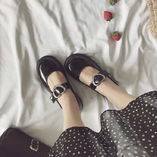 2021 spring new small leather shoes female Japanese cute cute women flat shallow shallow shoes