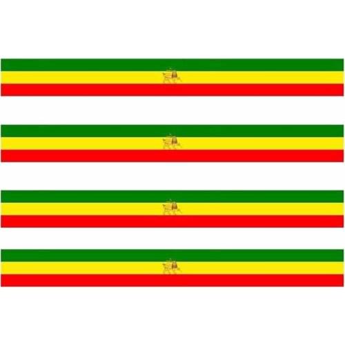 4X Personality High Quality Car Sticker Ethiopia Rasta Helmet Accessories Waterproof Cover Scratches Sunscreen Vinyl Decal