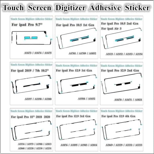 10Pcs OEM Adhesive Sticker For iPad Pro 9.7 10.5 12.9 11 10.2 inch 1st 2nd 3rd 4th Gen 2019 Touch Screen Digitizer Adhesive Tape