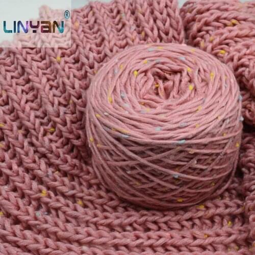 2balls *200g Colorized point woolen scarf yarn for knitting 6mm thick Hand knitting thread Bunch yarn soft keep warm ZL6