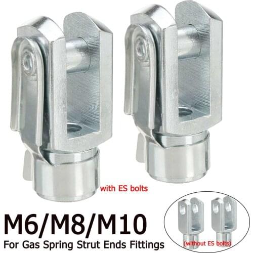 2pcs M6 M8 M10 Universal Silver M6 M8 Boot Bonnet Trunk Gas Strut End Fitting Pin Ball Joint Valve Spring Holders