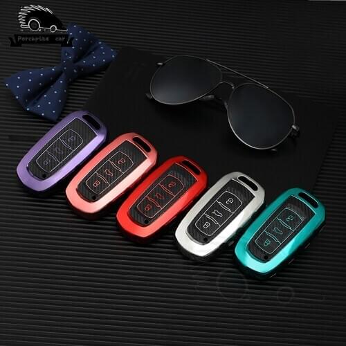 Carbon fiber TPU Car remote key case for Geely Atlas Boyue NL3 EX7 Emgrand X7 EmgrarandX7 SUV GT GC9 borui Car remote key case