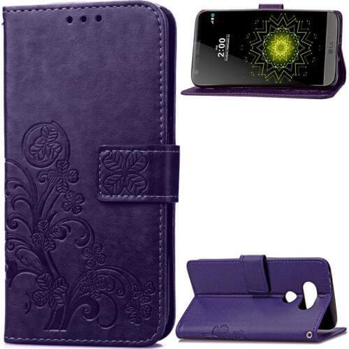For LG G5 G4 G3 K7 Flip Folio Stand Leather Strap Phone Case Four Leaf Clover Wallet Cover Pouch for LG Nexus 5/G4 Stylus/Leon