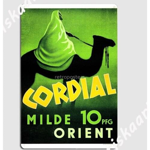Cordial Milde Orients 10pfg Bedouin Riding Cameles German Cigarettes Advertising Metal Plaque Poster Wall Decor