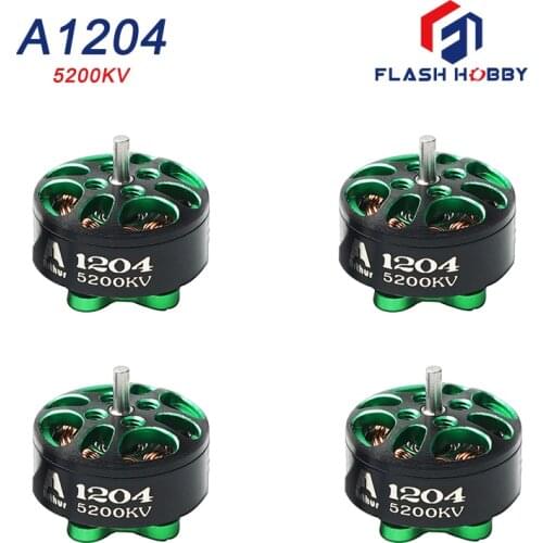 4pcs/Lot FlashHobby Arthur Series A1204 1204 2500KV 3100KV 5200KV Brushless Motor for FPV Racing RC Multicopter Part