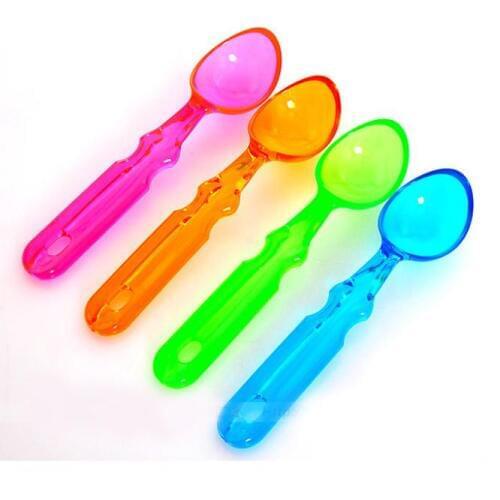Eco Friendly Color Ice Cream Scoop Plastic Cream Spoon Stack MINI Kitchen Gadgets Household Supplies 10pcs/lot SH472