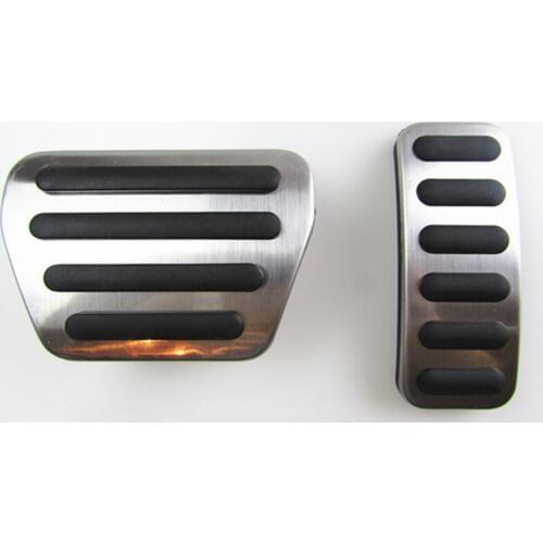 Car Brake and Accelerator Pedals Cover for Land Rover Range Rover Sport Discovery 5 LR5 L405 L494 L462 Stainless Steel+Rubber