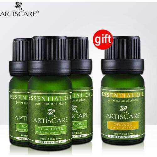 Buy 3 get 1gift powerful acne remover 100% Pure tea tree essential oil for acne treatment and shrink pore skin care tea tree oil