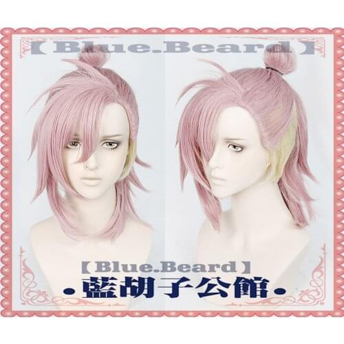 Slow Damage REI Cosplay Wig Pink Mixed Yellow Heat Resistant Synthetic Hair Wig + Wig Cap