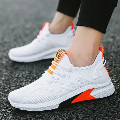 2022 Mens Mesh Breathable Running Shoes Gym Sneakers Outdoor Comfortable Fitness Trainer Sport Lightweight Walking Jogging