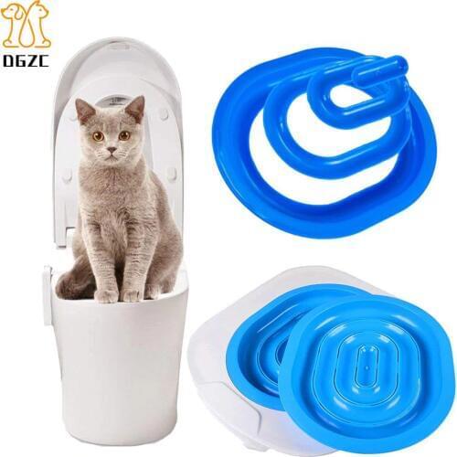 Cat Toilet Trainer Kit Cat Potty Litter Training System Kit,Teach Your Cat to Use the Toilet Pet Cleaning Training Supply