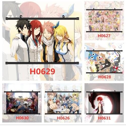 Fairy Tail Natsu Lucy Erza HD Print Wall Poster Anime Posters Canvas Painting Wall Decor Wall Art Picture Room Decor Home Decor