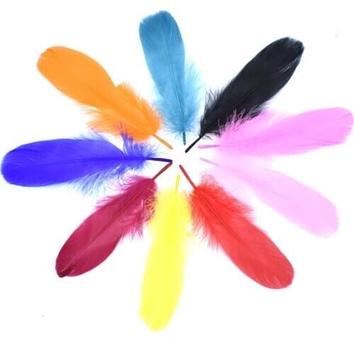Wholesale Bloodfang Color 50 Pcs Quality Natural Goose Feathers 5-7inches/13-18cm DIY Jewelry Decoration Feather 18 Color
