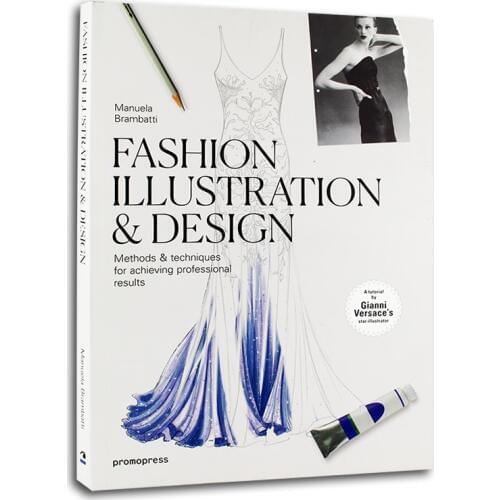 New Fashion Illustration Design book for adult Jewelry hand-painted manuscript design tutorial clothing hardcover book