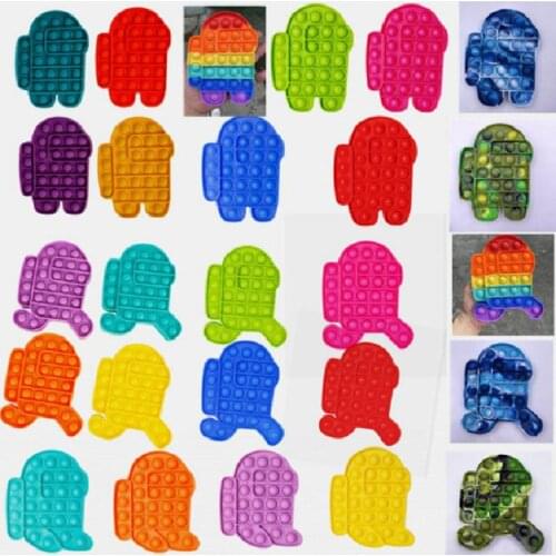 In Stock Wholesale 50pcs Fidget Toys Push Bubble Antistress Relief Squeeze Toys For Children Gifts Simple Dimple Among Model