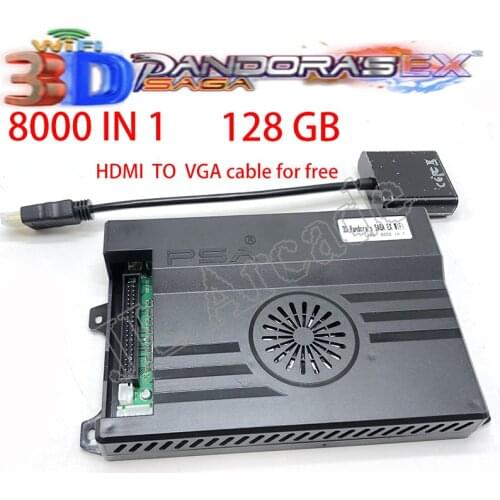 Pandora 3D Saga Box WIFI 6800 in 1 200pcs 3D Save Function Multiplayer Joysticks Separate Arcade Game Console Cabinet 4 Players