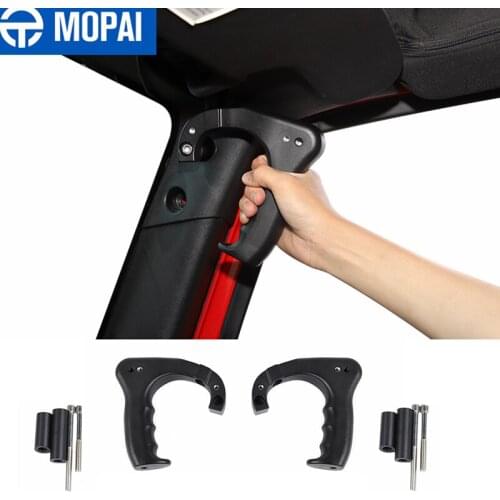 MOPAI Armrests for Jeep Wrangler JK 2007 Up Car Front Top Grab Handle Bar for Jeep Wrangler JK 2007-2017 Accessories Styling