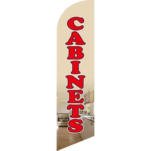 Factory Direct Sale Custom Cabinets Outdoor Feather Flag 110g Knitted Polyester 280cm 340cm 460cm Feather Flag Single Sided