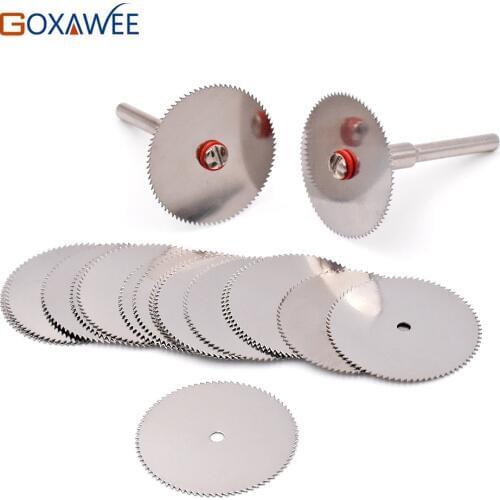 GOXAWEE Cutting Discs Rotary Tools Cutting wheel for Dremel Tools Accessories 20pcs dremel Discs with 3pcs Mandrels 22/25/32mm