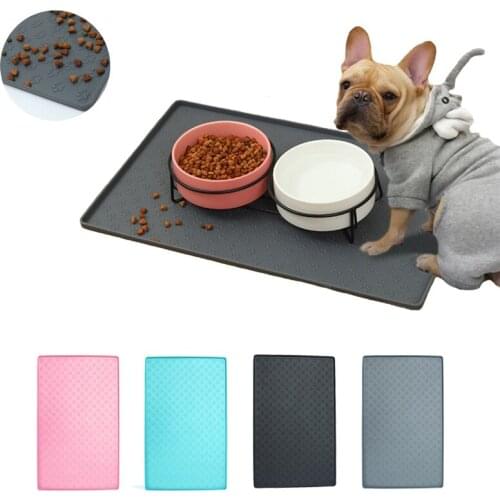Pet Food Mats Silicone Anti-skid High Temperature Resistant Cat Dog Food Spill-proof Mats Leak-proof and Easy-to-clean Pet Mats