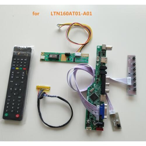 TV LCD LED RF VGA AV USB LED HDMI Controller driver Board kit display For LTN160AT01-A01 16.0" 1366*768 Panel Screen