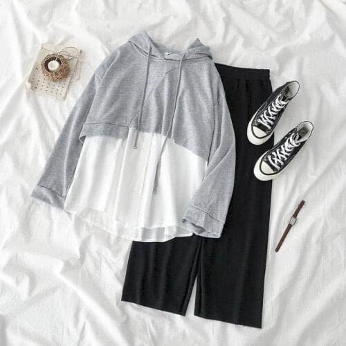 2021 spring autumn Two Piece Set Women Korean Long Sleeve Shirt Wonen Clothing Matching Sets Sweat Suits Lounge Wear Pants Tops