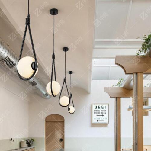 Showcase 1 pcs glass ball Pendant Lights cafe bar light creative modern Simple restaurant lighting Nordic style bedside Lamps
