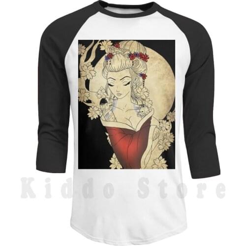 Geisha hoodies long sleeve Geisha Japan Japanese Kimono Kyoto Geisha Girl Japon Tokyo Asian Flowers Floral