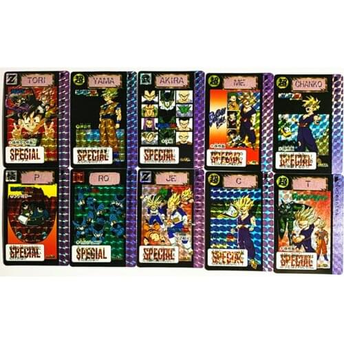 10pcs/set Super Saiyan Dragon Ball Z Limited2000 Heroes Battle Card Ultra Instinct Goku Vegeta Game Collection Cards