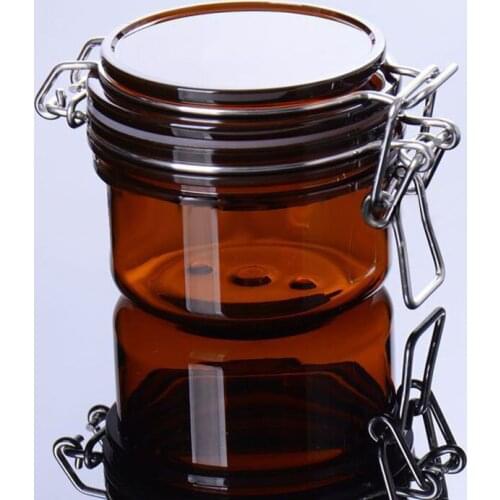 120G brown plastic PET cream jar/pot maskcream/gel/mask cream/facial scrub/body skin care cosmetic scrub container packing