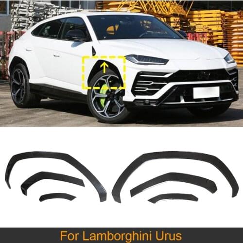 Car Wheel Arches Eyebrows Mudguards For Lamborghini Urus 2018 - 2021 Car Fender Flares Arches Wheel Eyelids Eyebrows Dry Carbon