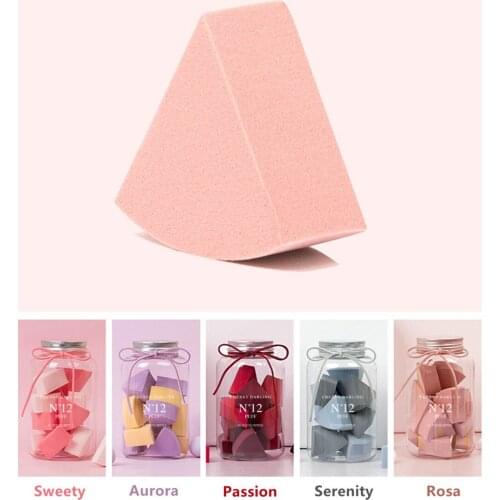 [Beauty Tool] Face Fan Powder Puff Blender - Super-Soft Facial Puff Makeup Sponge Blenders - ROSA 12pcs/6pcs