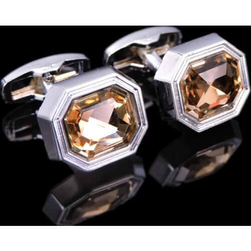 Free shipping, high quality casual shirt Cufflinks New Fashion Pink Crystal Cufflinks mens Wedding Shirt crystal Cufflinks
