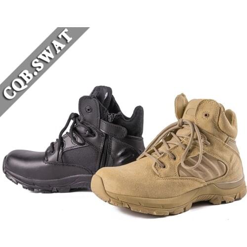 CQB.SWAT Military Tactical lace-up Desert Boots Summer Mens Army Combat Black and Sand Ankle Boots Wearable ZD-HDF size38-45