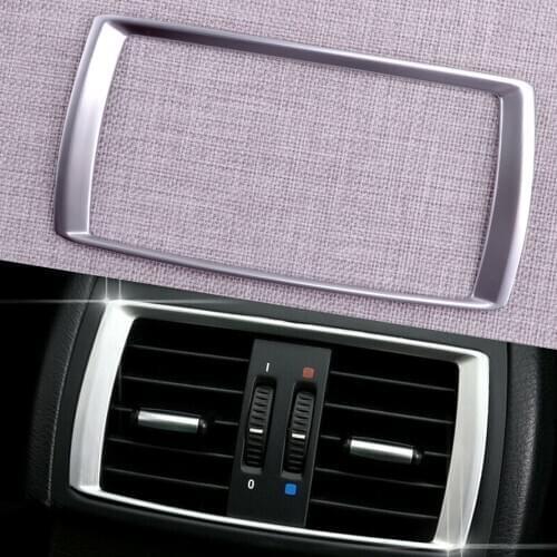 CITALL Interior Rear Seat Air Vent Outlet Frame Cover Trim Fit For BMW X3 F25 X4 F26 2014 2015 2016 2017 Silver