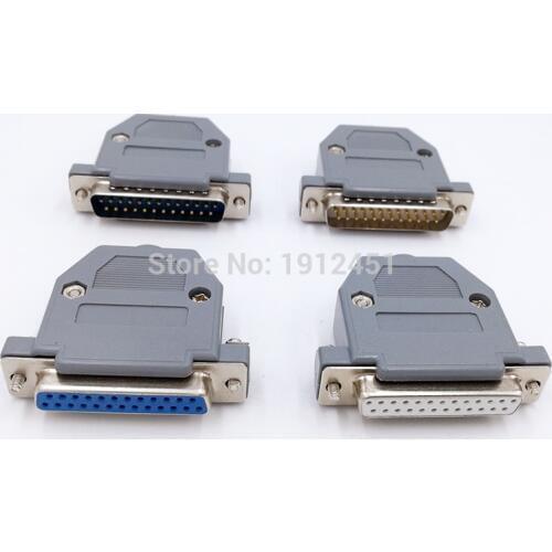 DB25 data cable connector plug 2 row VGA Plug connector 25pin female Male port socket adapter D type DP25