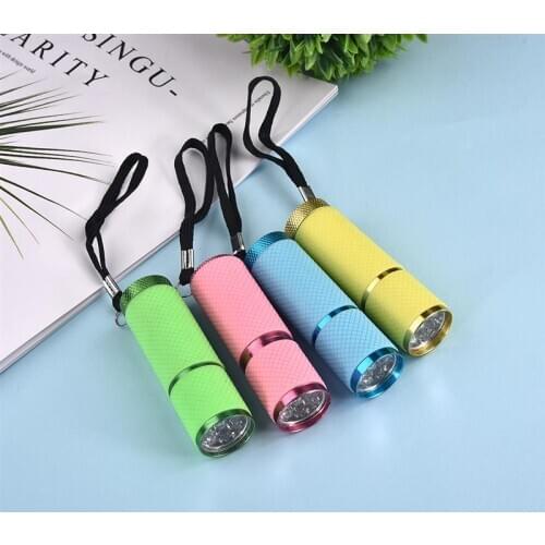 4 Color UV Flashlight 9 Led Ultra Violet Torch Light Lamp For Epoxy UV Resin Cure Adhesive Glue Resin Jewelry Making Tools