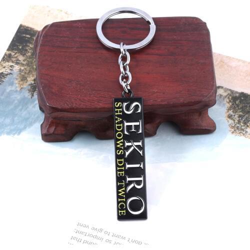 RJ Hot Game Sekiro : Shadows Die Twice Keychain SEKIRO Logo Pendant Keyring For Men Souvenir Accessories Jewelry Gift